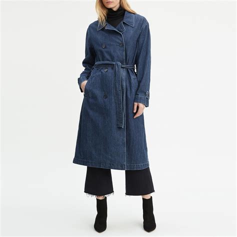 levi denim trench coat.